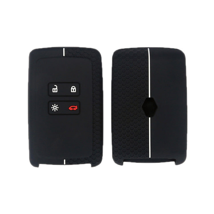 For Renault Koleos/Megane 2pcs 4 Button Honeycomb Pattern Silicone Key Cover