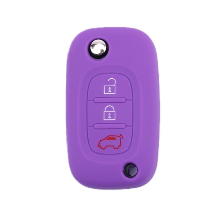 For Mercedes-Benz Smart Folding 2pcs 3 Button Silicone Key Case