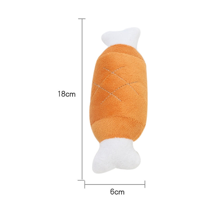 2pcs Bone Chicken Drumstick Plush Toys Sounding Pet Toys(20cm)