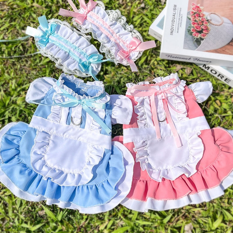 Pet Parent-child Dress Maid Skirt Can Be Hung With Leash, Size: