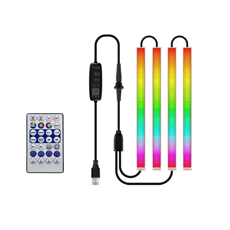 USB Car Atmosphere Decoration Symphony LED Lights, Specification: 36 LED+28 Key Remote Control