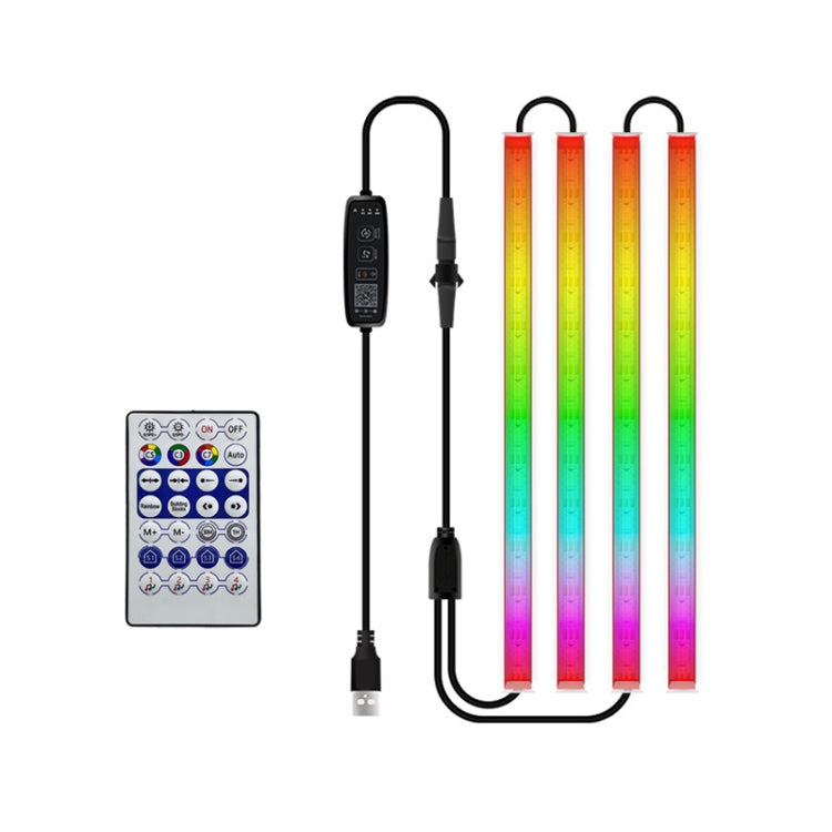 USB Car Atmosphere Decoration Symphony LED Lights, Specification: 48 LED+28 Key Remote Control