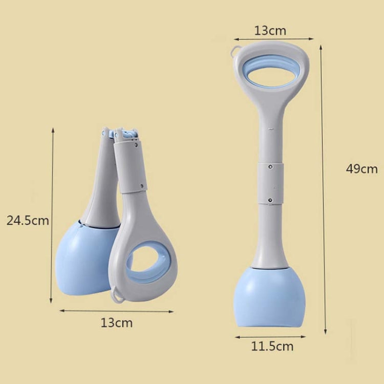 Pet Poop Picker Dog Walking Tools With Garbage Bag Storage Box, Specification: 48cm Sky Blue