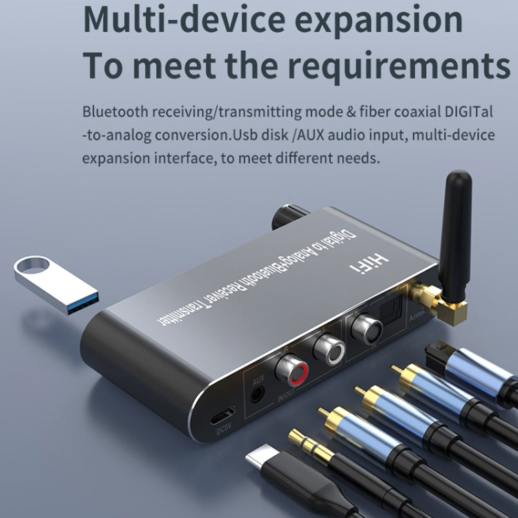 A05 Bluetooth 5.1 Optical Fiber Coaxial USB Receiver Transmitter With Remote Control