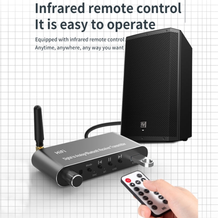 A05 Bluetooth 5.1 Optical Fiber Coaxial USB Receiver Transmitter With Remote Control