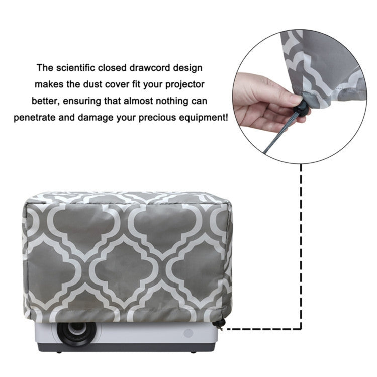 Projector Dust Cover Ceiling Household Appliance Dust Cover With Drawstring 35 x 35 x 22cm(Gray)