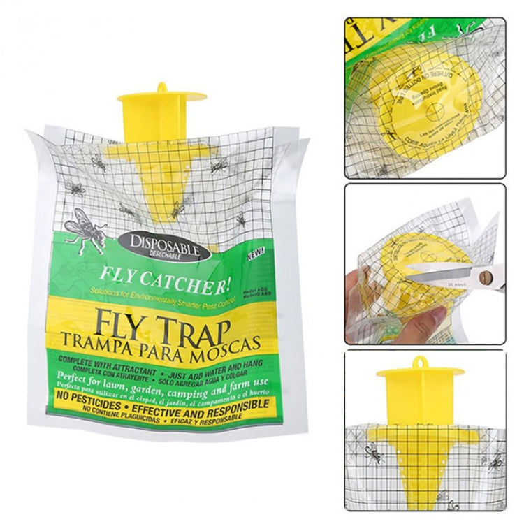 2pcs MYD-1 Built-in Bait Fly Bag Hanging Fly Trap Bag Outdoor Farms Catch Flies Tool