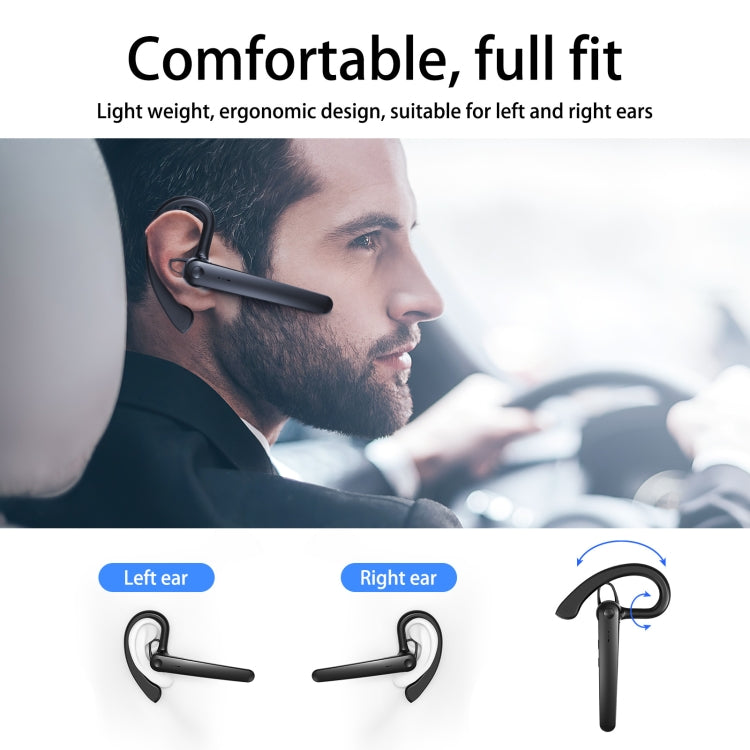 AIR5 Single-ear Business Stereo Rotatable Bluetooth Earphone(Black)