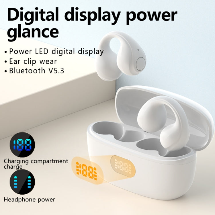 AIR8 Clip Ear With Digital Display Charging Bin Wireless Bluetooth Earphones