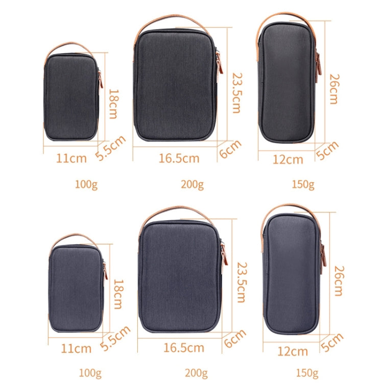 Power Data Cable Storage Bag Digital Mobile Hard Disk Protective Cover , Size: Small (Gray)