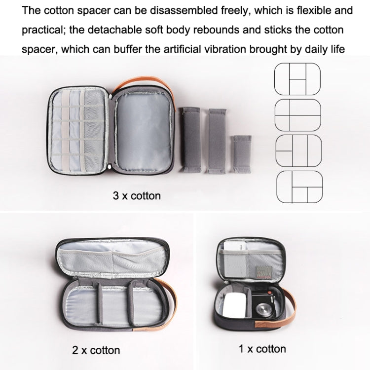 Power Data Cable Storage Bag Digital Mobile Hard Disk Protective Cover , Size: Small (Gray)