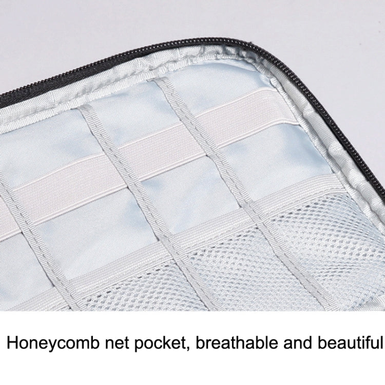 Power Data Cable Storage Bag Digital Mobile Hard Disk Protective Cover , Size: Medium (Blue)