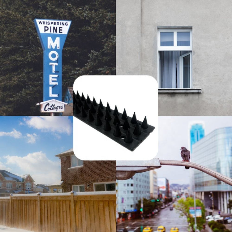 10pcs SK419 Power Equipment Line Anti-bird Thorn Roof Eaves Drive Bird Fence Anti-theft Electric Bird Thorn(Black)