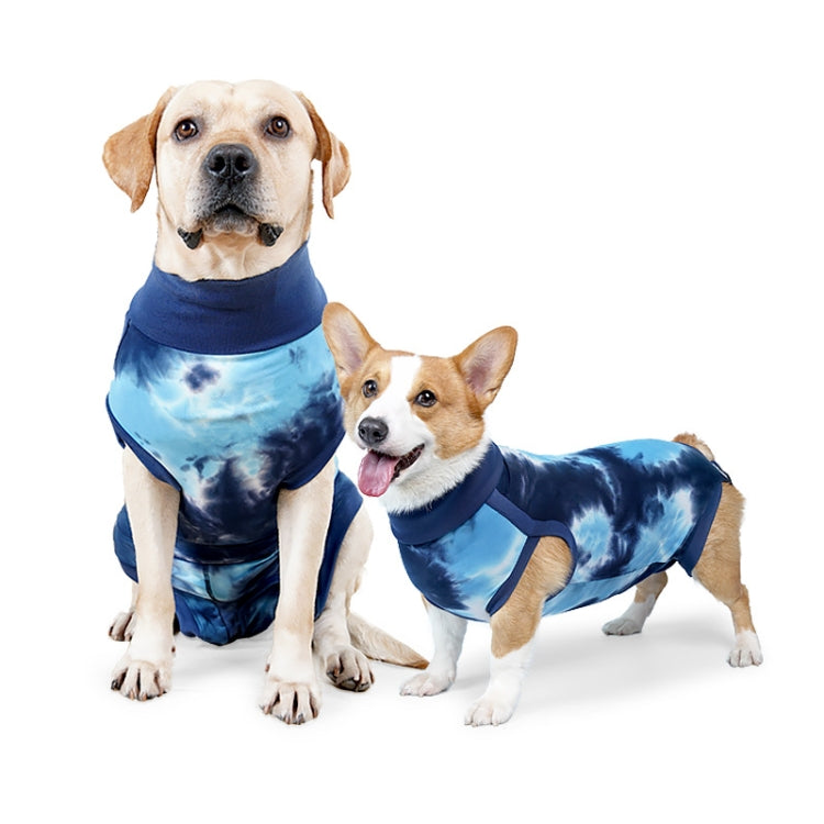 Tie-dye Dog Postoperative Clothes Easy to Put On and Take Off Pet Sterilization Clothes, Size: