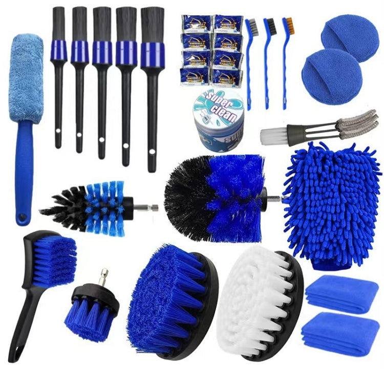 30 in 1 Car Wash Waterproof Gloves Wheel Hub Cleaning Brush