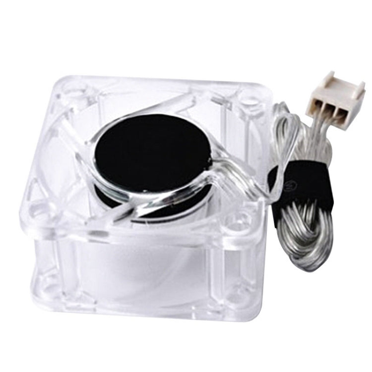 2pcs Ice Crystal F46 3-pin Transparent Fan Main Board Heat Dissipation Hydraulic Bearing For North And South Bridge(White)