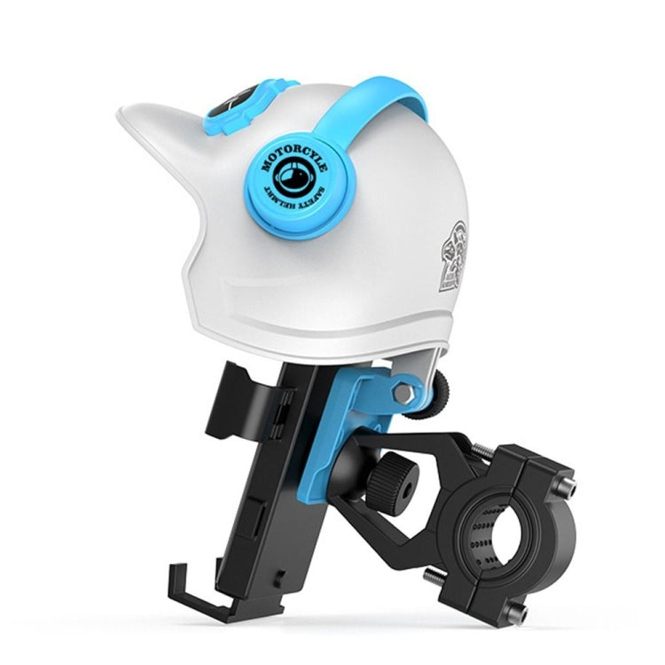 Small Helmet Sunscreen Phone Stand Bracket Motorcycle Mobile Phone Holder,Spec: Handlebar White