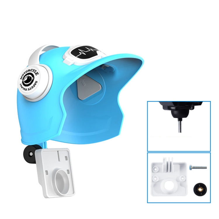 Small Helmet Sunscreen Phone Stand Bracket Motorcycle Mobile Phone Holder,Spec: Blue Helmet
