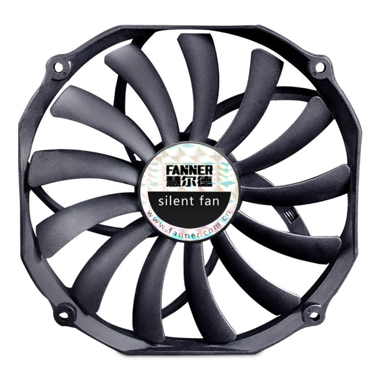 FANNER Ice Soul F14015 4PIN PWM Ultra-thin Chassis Fan Desktop Computer Radiator(Black)
