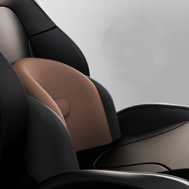 SR-09 Car Neck Pillow Memory Foam Lumbar Support, Style: Ordinary Lumbar Support (Brown)