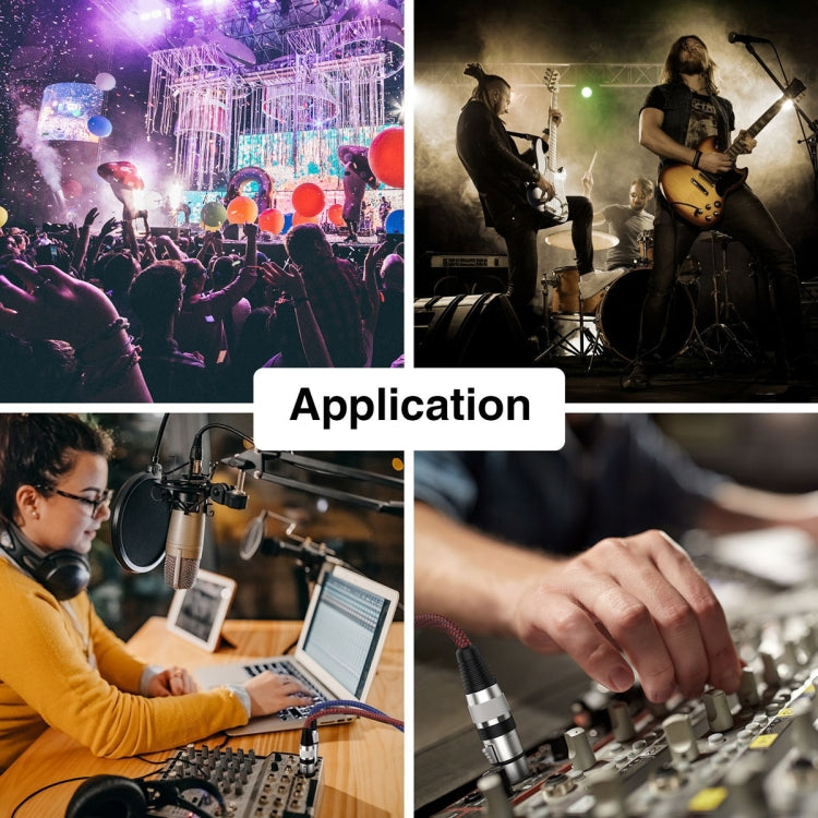 25m Blue and Black Net TRS 6.35mm Male To Caron Female Microphone XLR Balance Cable