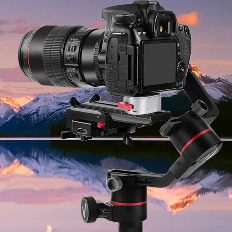 Z056 Mini Gimbal Quick Release Plate Clamp for DSLR Camera Camcorder Tripod Monopod