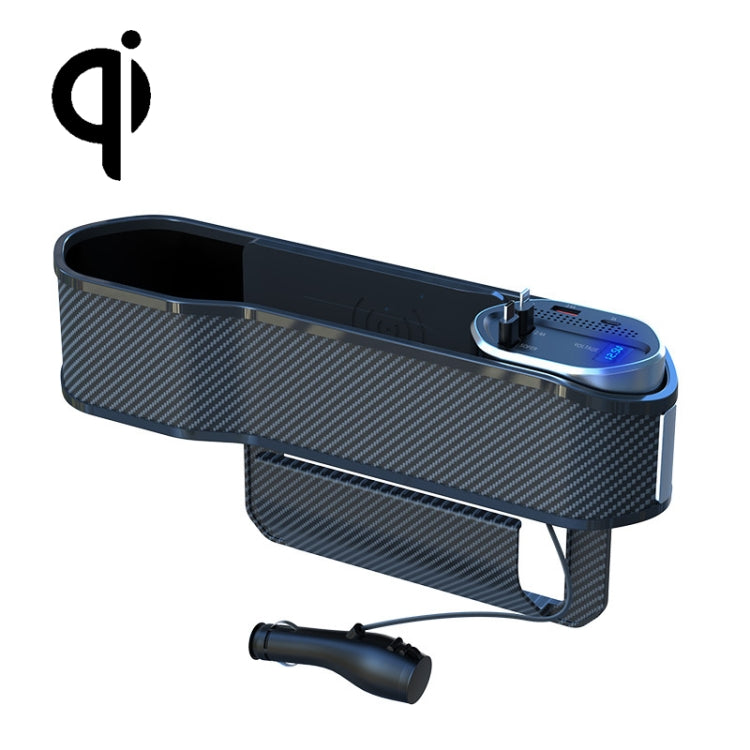 Vehicle Seat Gap Storage Box Organizer Front Seat Console Side Pocket ,Spec: Wireless Charging Upgrade Wire