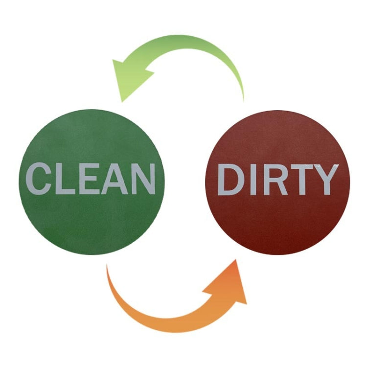 Dishwasher Round Magnet Clean Dirty Sign Double-Sided Dishwasher Magnet Cover