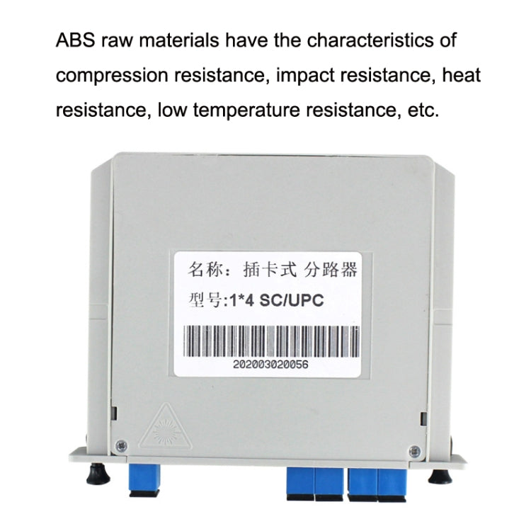 4 In 1 Plug-in PLC Optical Splitter SC Port Carrier-grade Fiber Optic Splitter