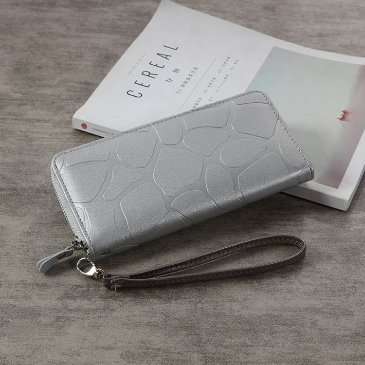 Large Stone Wallet Zipper Women Wallet Long Coin Purse