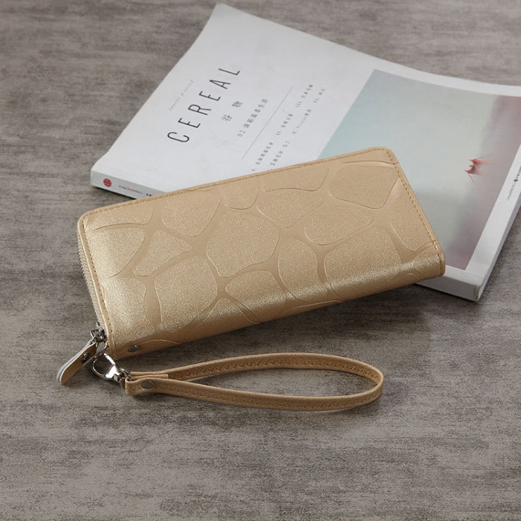 Large Stone Wallet Zipper Women Wallet Long Coin Purse