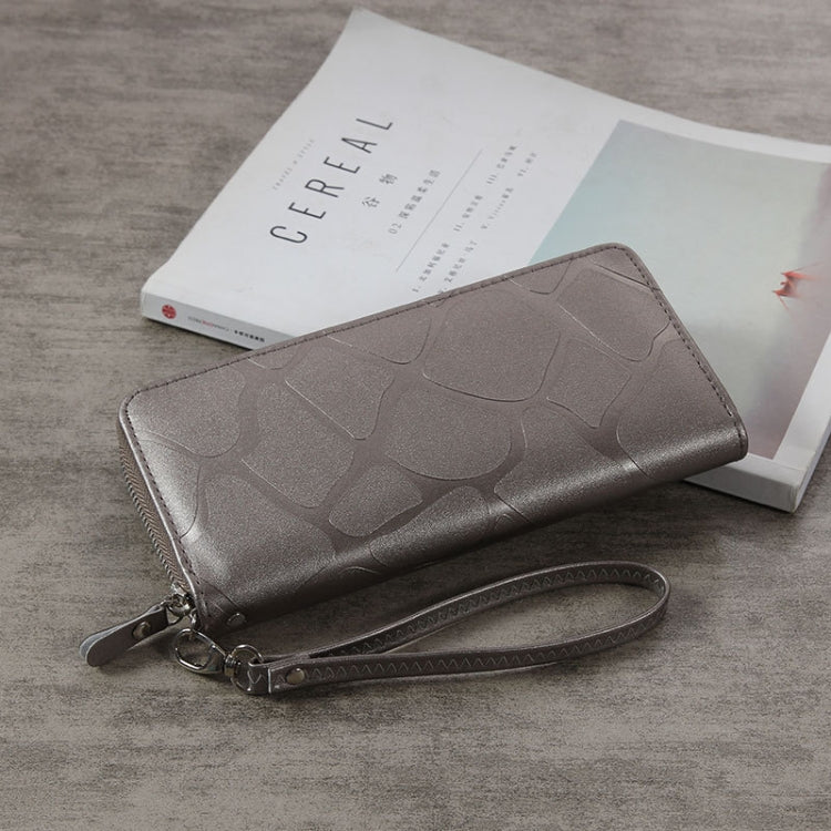 Large Stone Wallet Zipper Women Wallet Long Coin Purse