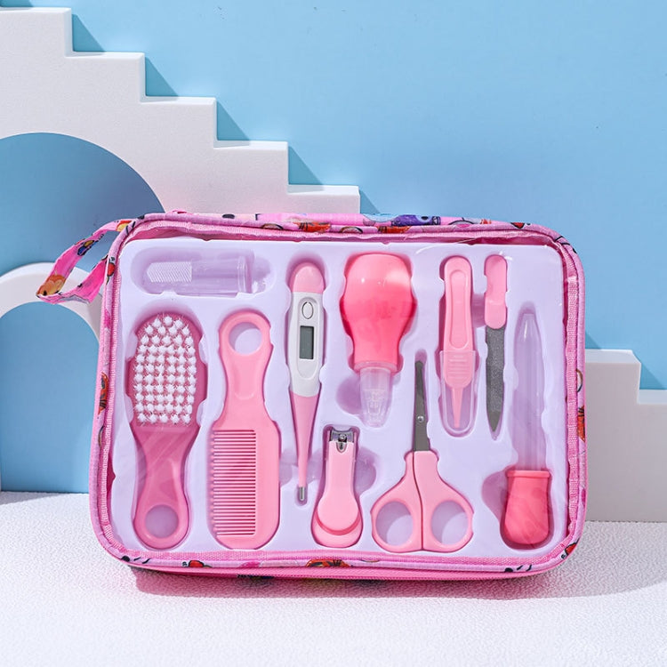10pcs/set Pink Children Cleaning Care Set Maternal and Baby Grooming Supplies Care Tools