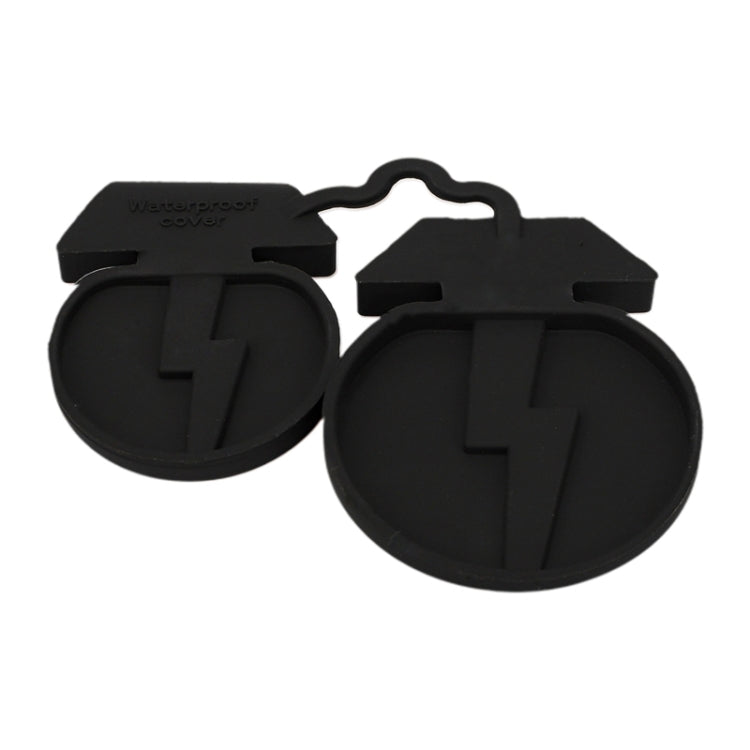 For Tesla Model3/Y 2pcs Charging Port Silicone Dustproof Waterproof Cover, Color: