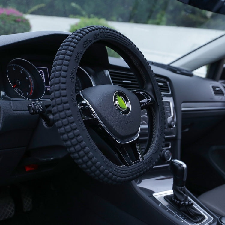 Corn Grain Non-slip Wear-resistant Silicone Car Steering Wheel Cover, Size: 38cm-46cm