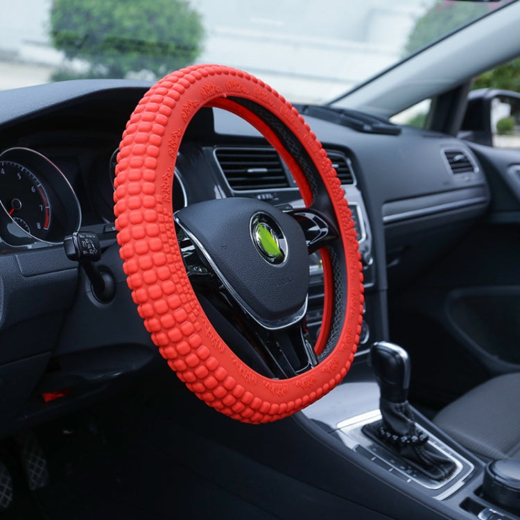 Corn Grain Non-slip Wear-resistant Silicone Car Steering Wheel Cover, Size: 38cm-46cm