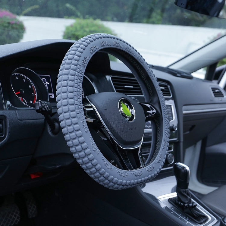 Corn Grain Non-slip Wear-resistant Silicone Car Steering Wheel Cover, Size: 38cm-46cm