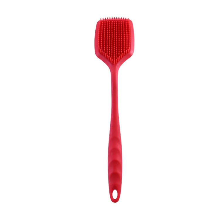 ZYA-251 Silicone Integrated Pot Scrubbing Brush Household Kitchen Cleaning Brush Dishwashing Brush(Red)