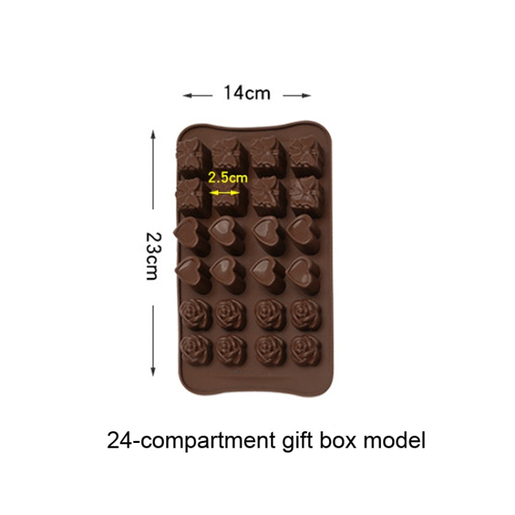 2pcs Silicone Chocolate Mold Jelly Christmas Candy Cake Mould, Style: Gift Box