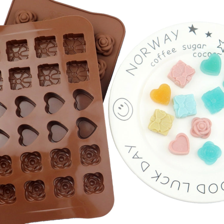 2pcs Silicone Chocolate Mold Jelly Christmas Candy Cake Mould, Style: Gift Box