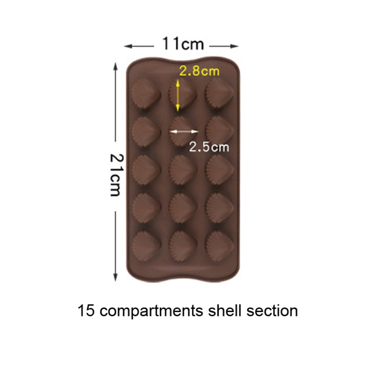 2pcs Silicone Chocolate Mold Jelly Christmas Candy Cake Mould, Style: Shell