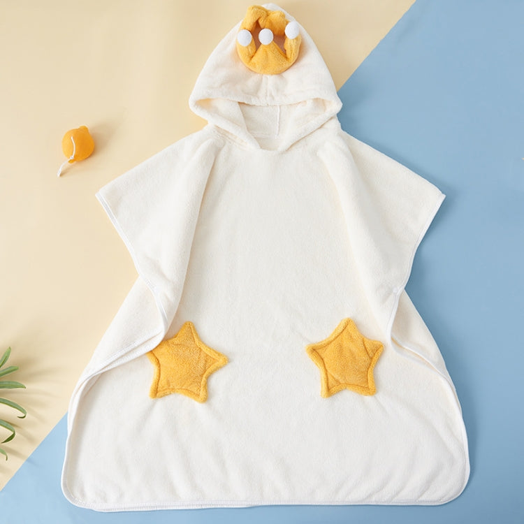 70x140cm Kids Bath Towel Thickened High Density Coral Fleece Hooded Cloak Water Absorbent Cape