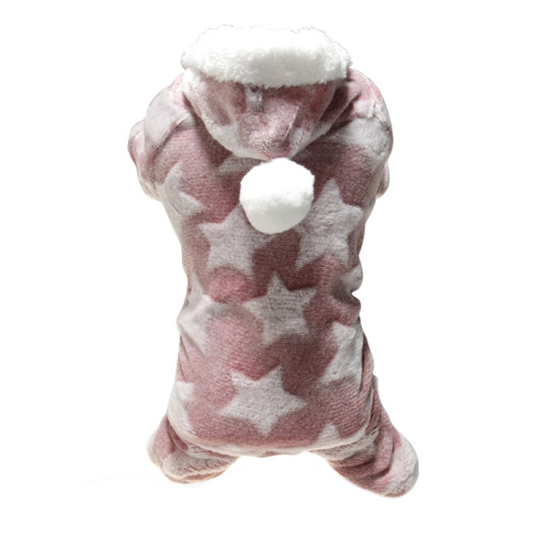 Dog Flannel Warm and Cold Clothes Cute Hooded Pet Transformation Costume, Size: