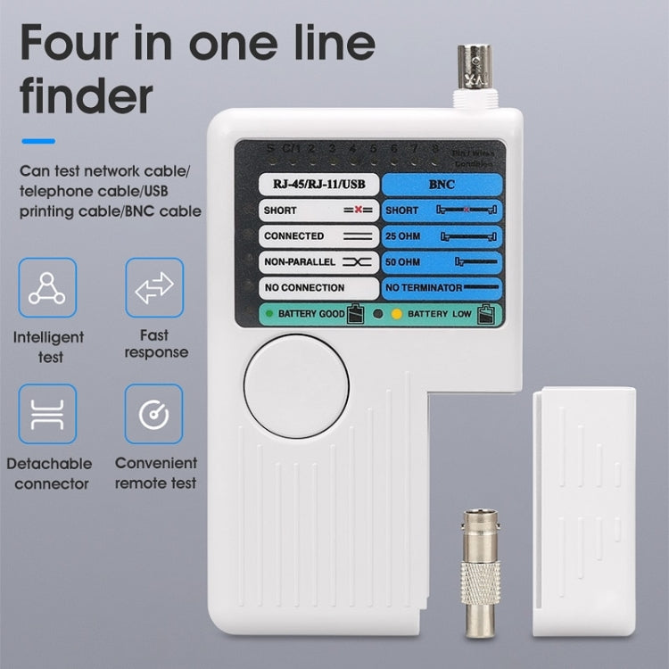 YG-224UB Multifunctional Network Tester 4 In 1 Cable Detection Tool BNC+RJ11+RJ45+USB Liner