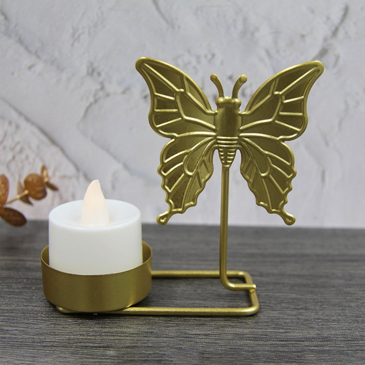 B Gold DH2303-03 Metal Retro Iron Art Candlesticks Ornament Table Candle Cup Decoration Props