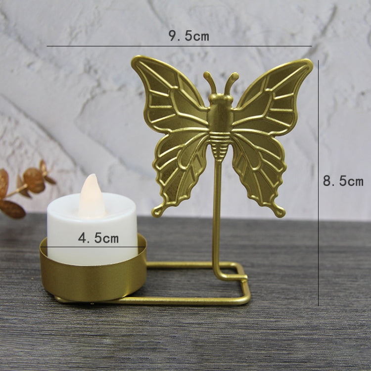B Gold DH2303-03 Metal Retro Iron Art Candlesticks Ornament Table Candle Cup Decoration Props