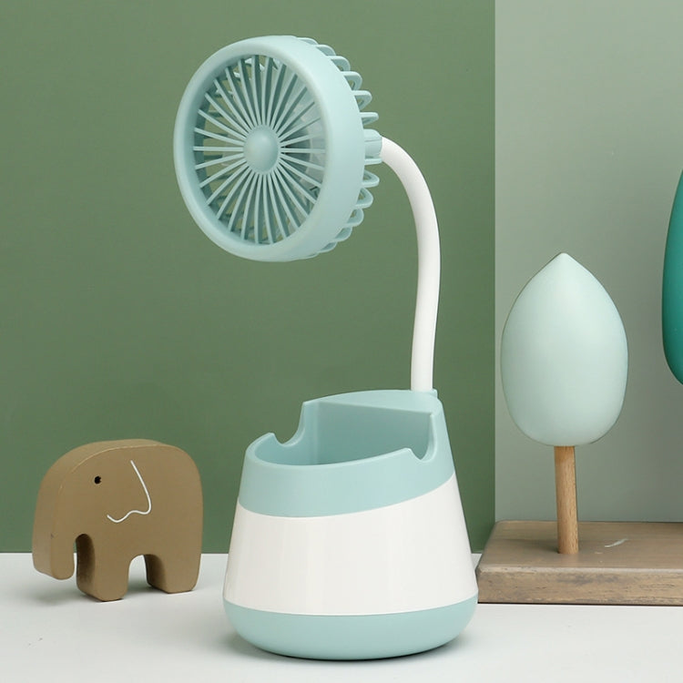 276A USB Charging Desktop Pen Holder Fan with Phone Holder Function Dormitory Portable Fan
