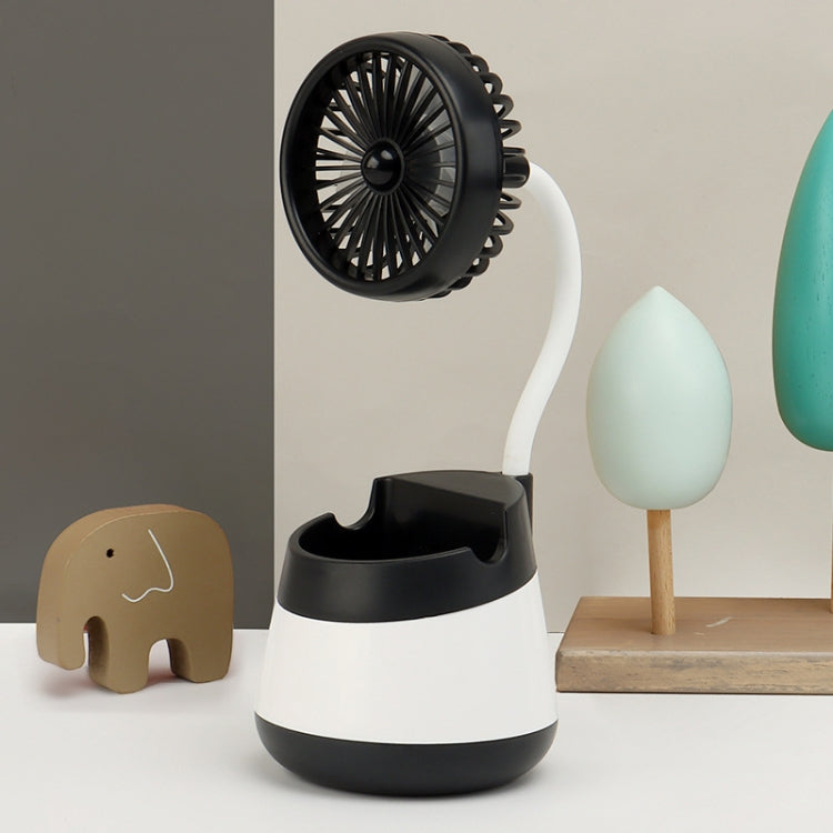 276A USB Charging Desktop Pen Holder Fan with Phone Holder Function Dormitory Portable Fan