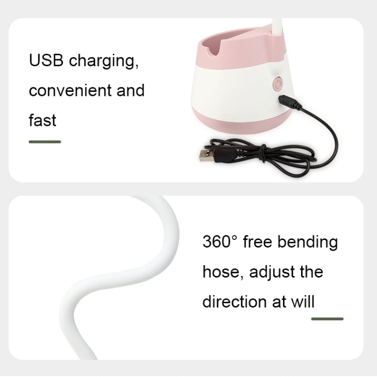 276A USB Charging Desktop Pen Holder Fan with Phone Holder Function Dormitory Portable Fan