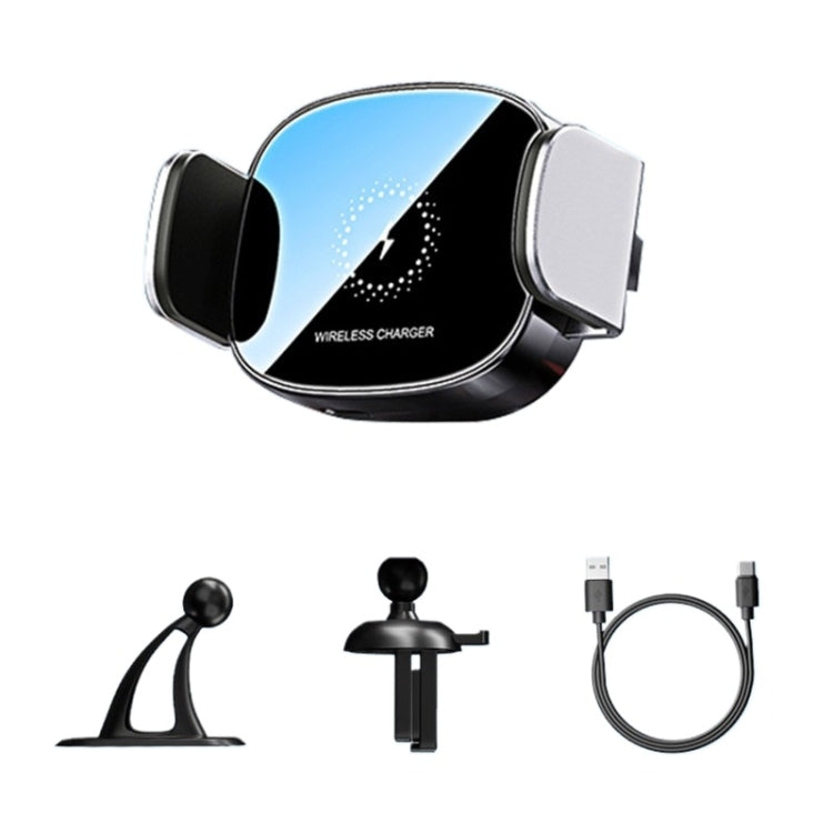 15W Wireless Fast Charging Car Wind Outlet Navigation Mobile Phone Holder, Color: